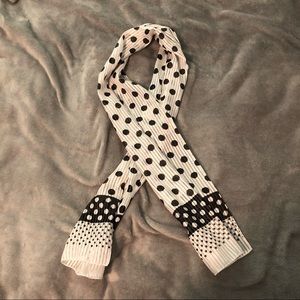 Black and White Polka Dot Scarf